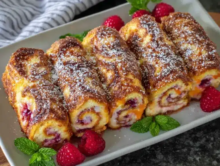 Raspberry Cheesecake French Toast Roll-Ups - featured image