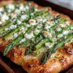 asparagus goat cheese flatbread - featured image