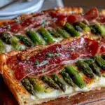 asparagus prosciutto tart - featured image