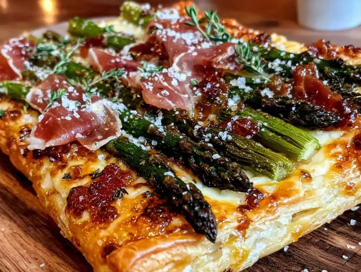 asparagus prosciutto tart preparation steps