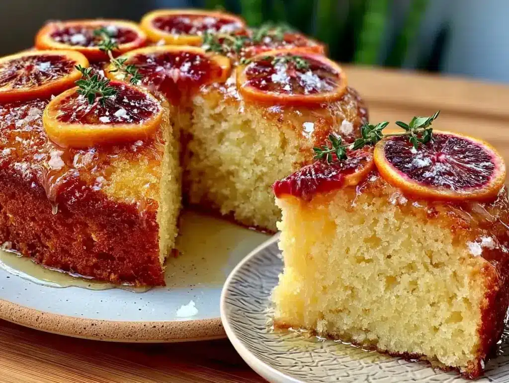 blood orange olive oil cake - featured image