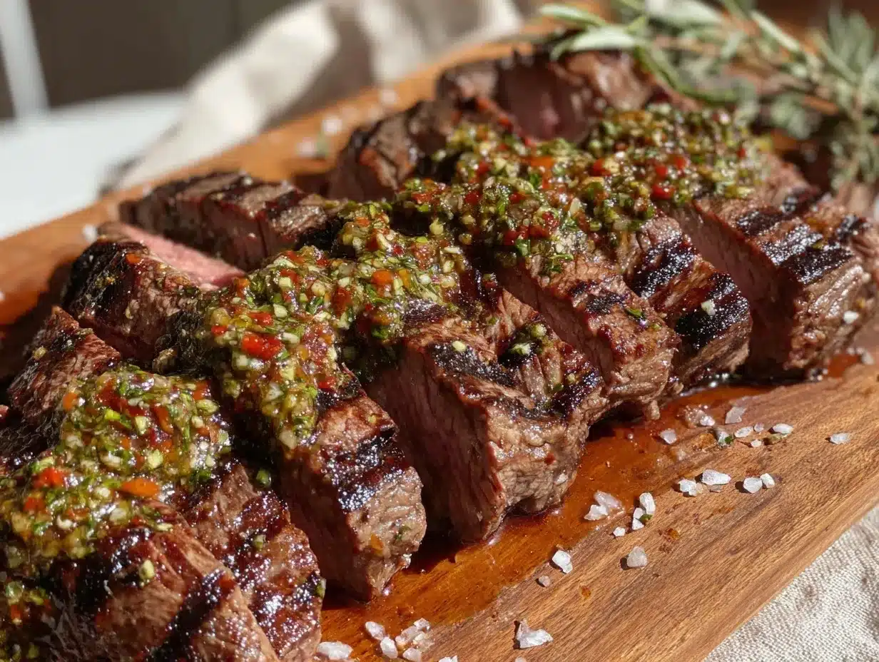 Carne Asada with Chimichurri Sauce preparation steps