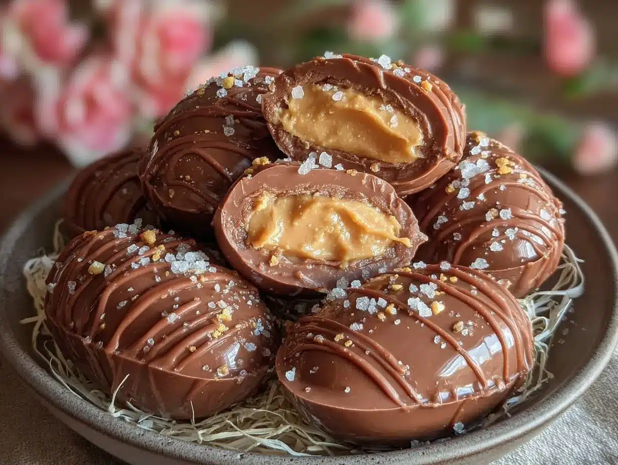 chocolate peanut butter Easter eggs preparation steps
