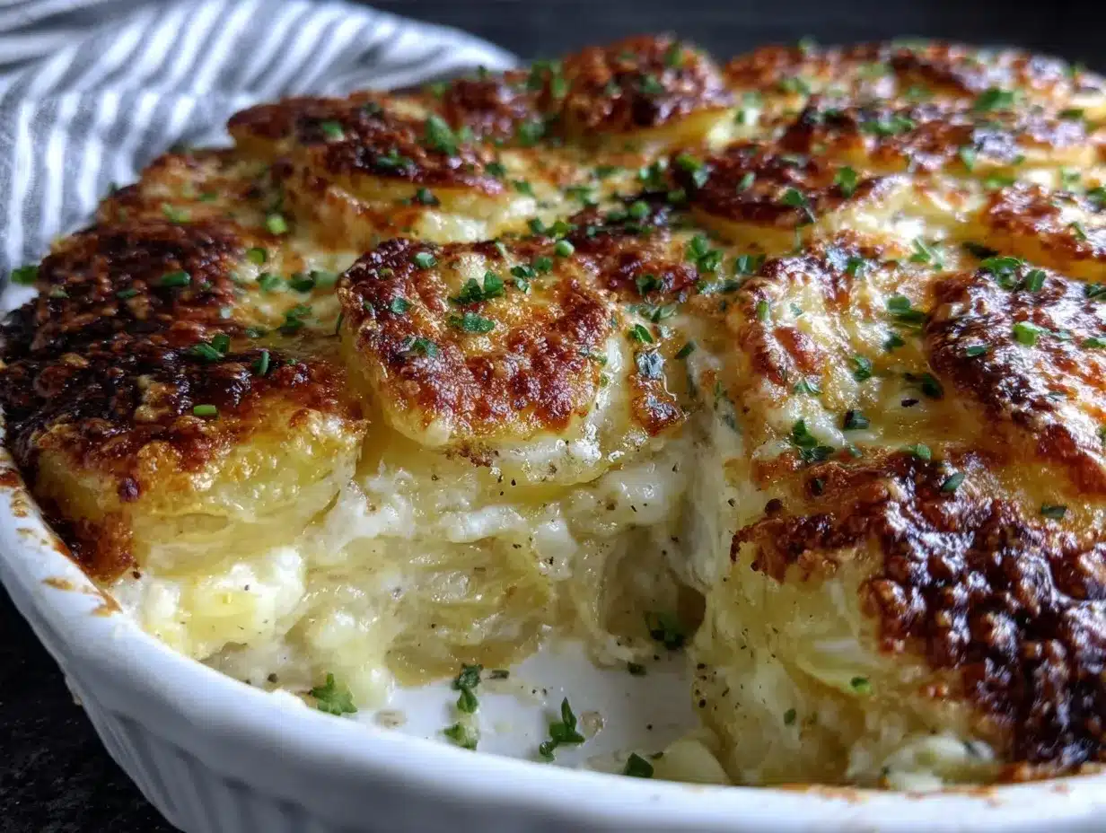 creamy au gratin potatoes with gruyere preparation steps