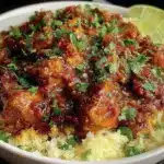 creamy butter chicken with cauliflower rice - featured image