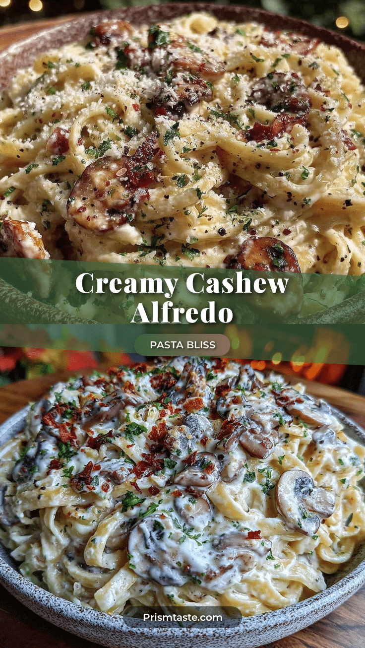 creamy cashew cream alfredo pasta recipe