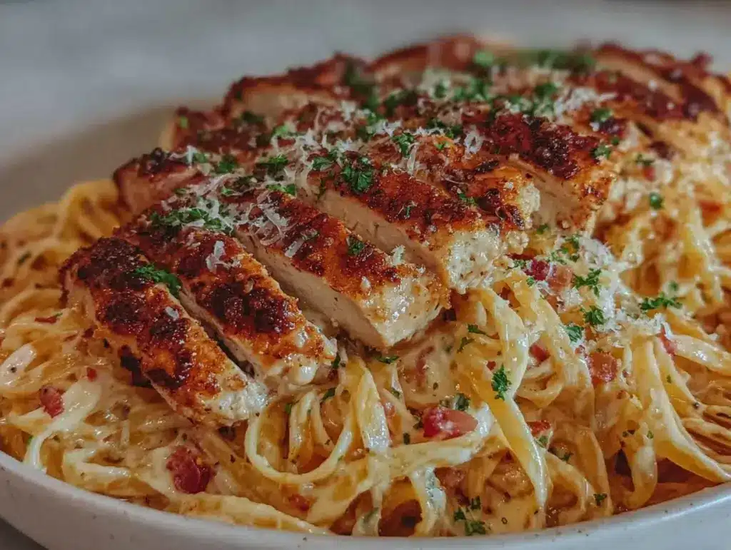 Creamy Chicken Alfredo Fettuccine - featured image