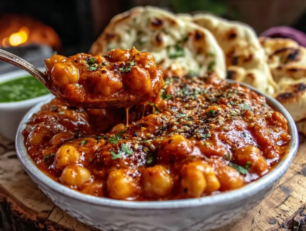 creamy chickpea tikka masala - featured image