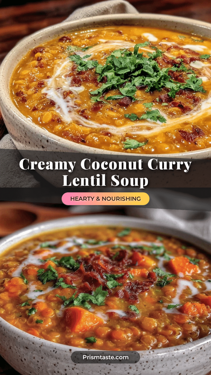 creamy coconut curry lentil soup with sweet potato recipe
