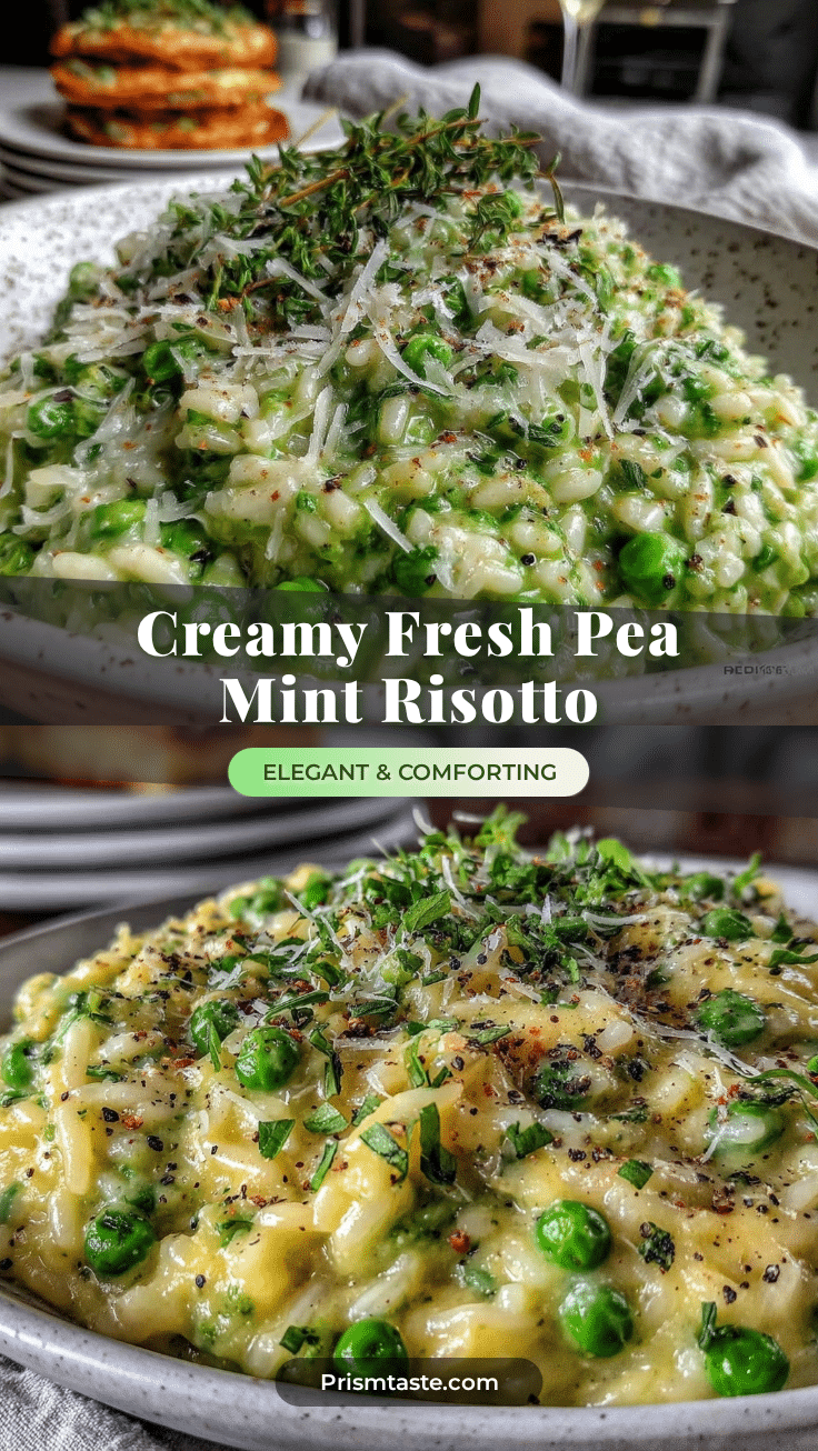 creamy fresh pea and mint risotto recipe