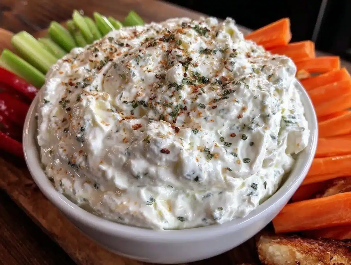 Creamy Greek Yogurt Blue Cheese Dip preparation steps