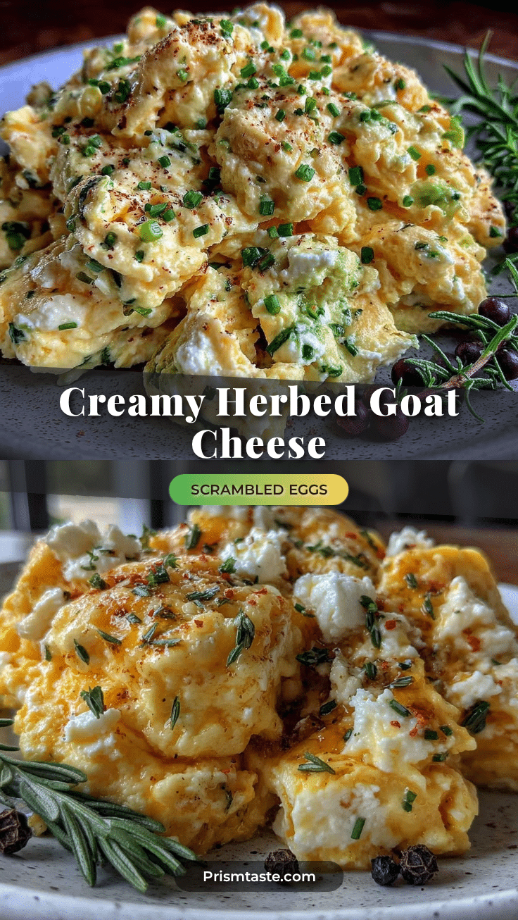 creamy herbed goat cheese scrambled eggs recipe