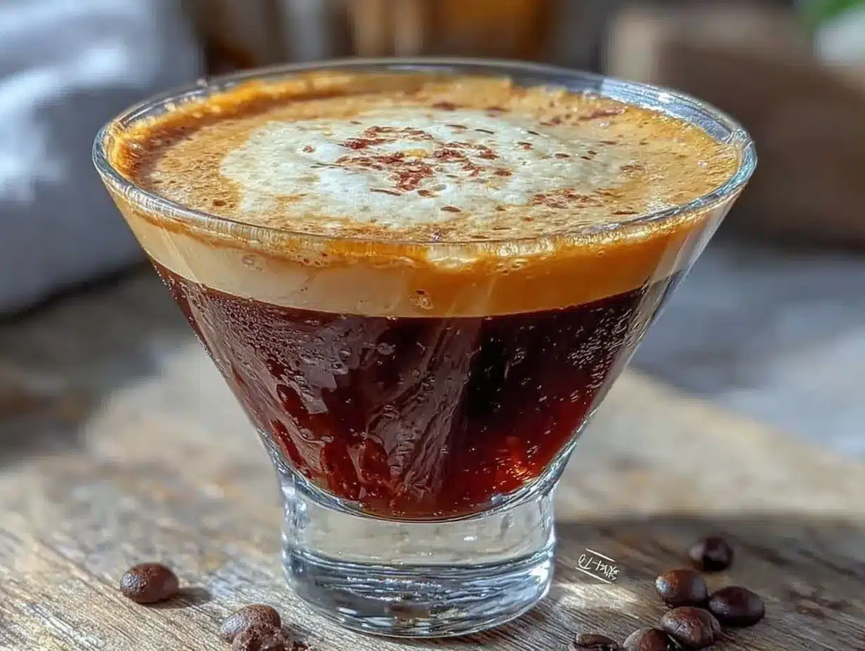 creamy irish coffee martini preparation steps