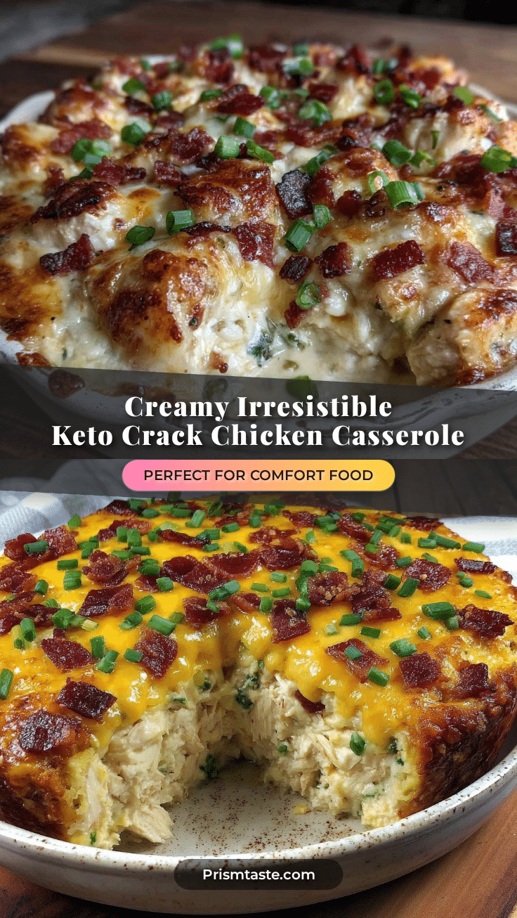 creamy keto crack chicken casserole recipe