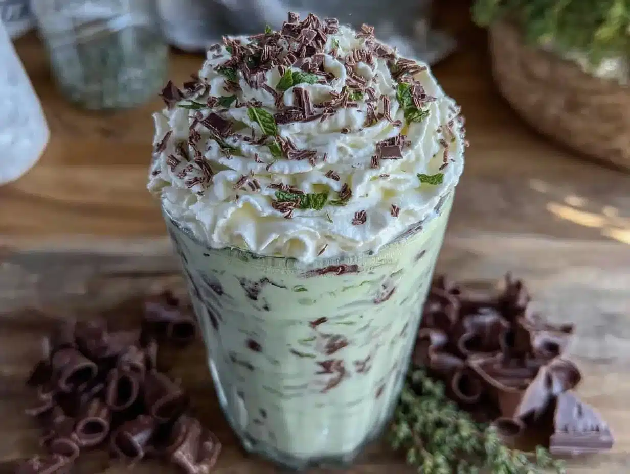 creamy mint chocolate baileys milkshake preparation steps
