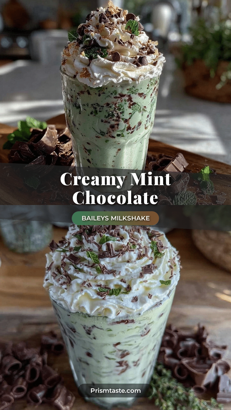 creamy mint chocolate baileys milkshake recipe