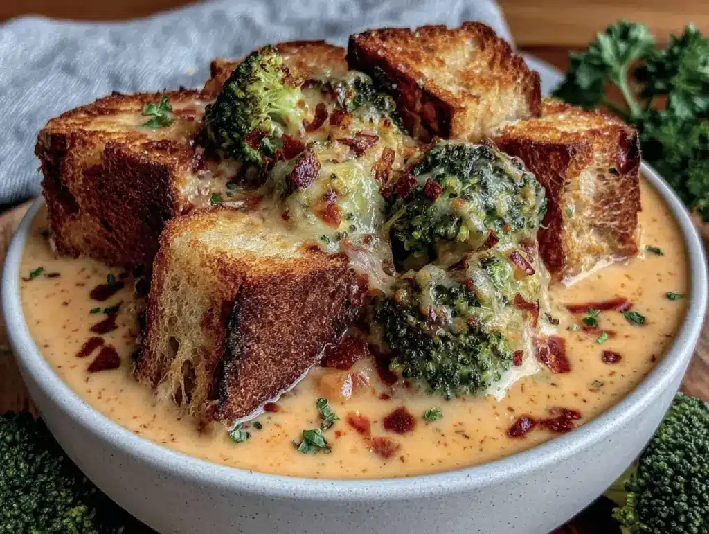 creamy Panera broccoli cheddar soup - featured image