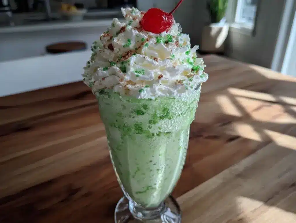 creamy shamrock shake recipe - featured image