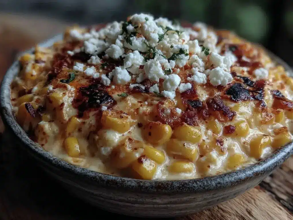 creamy street corn dip with cotija cheese - featured image