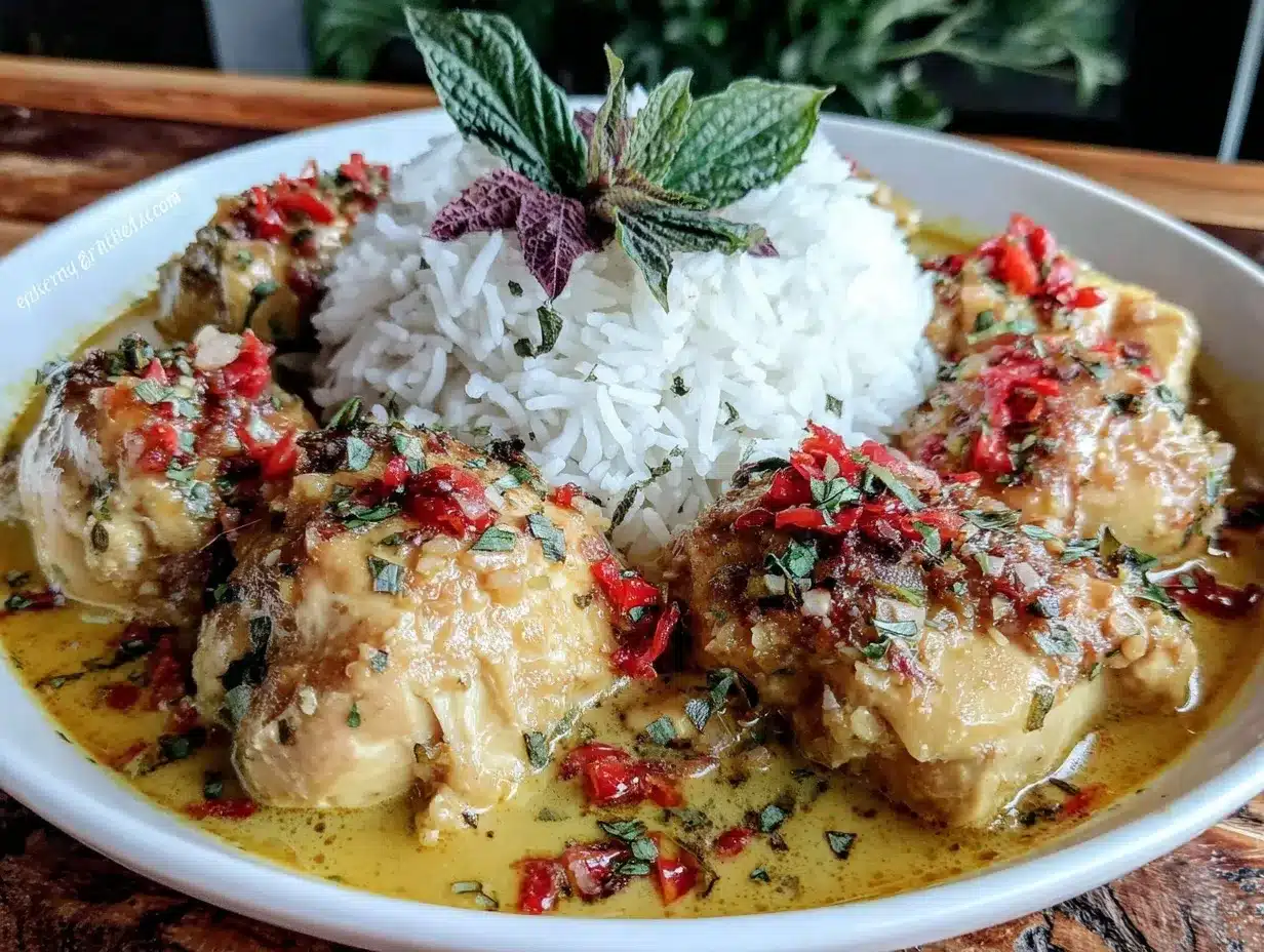 creamy thai coconut curry chicken preparation steps