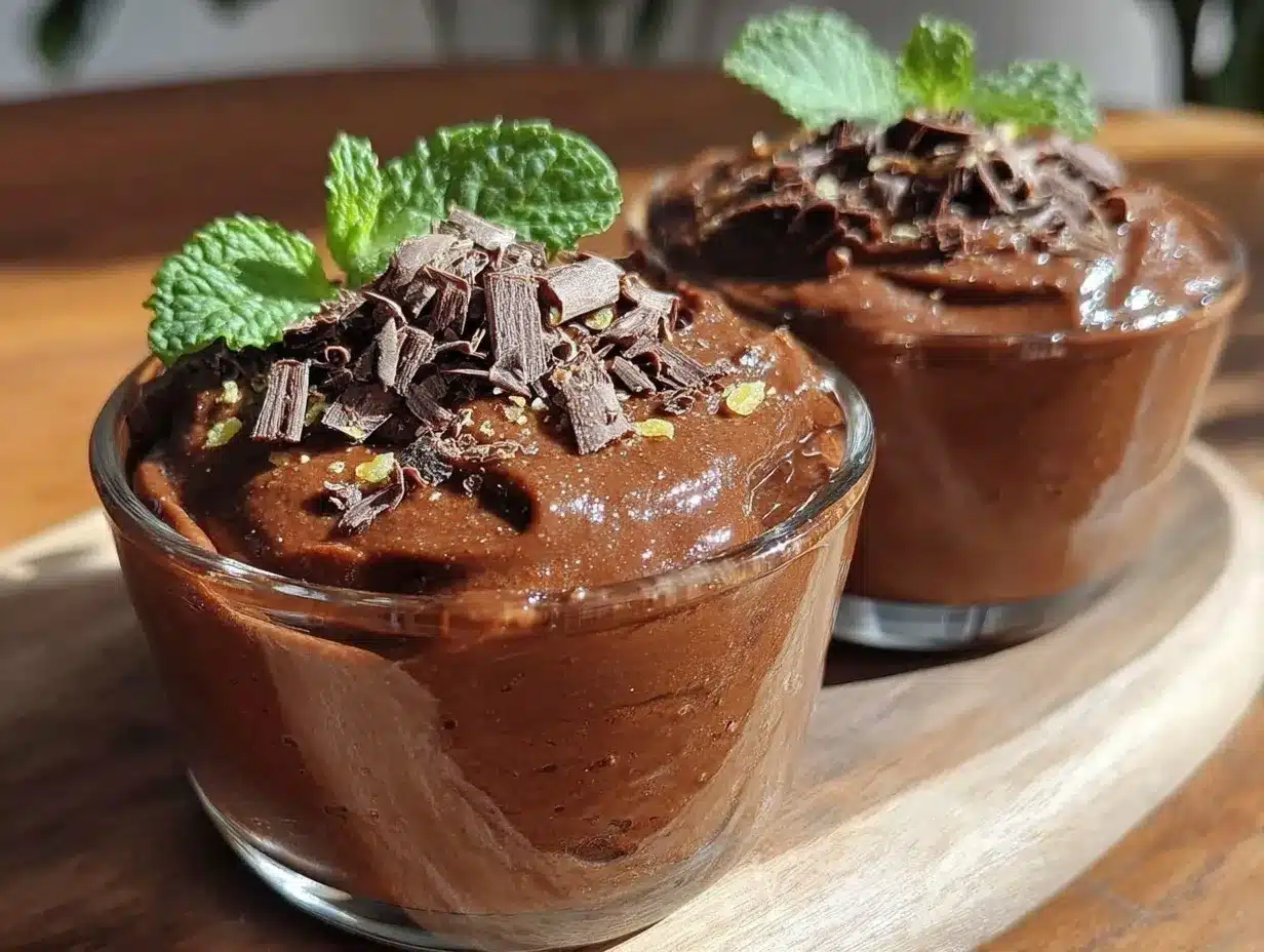 creamy vegan chocolate avocado mousse preparation steps