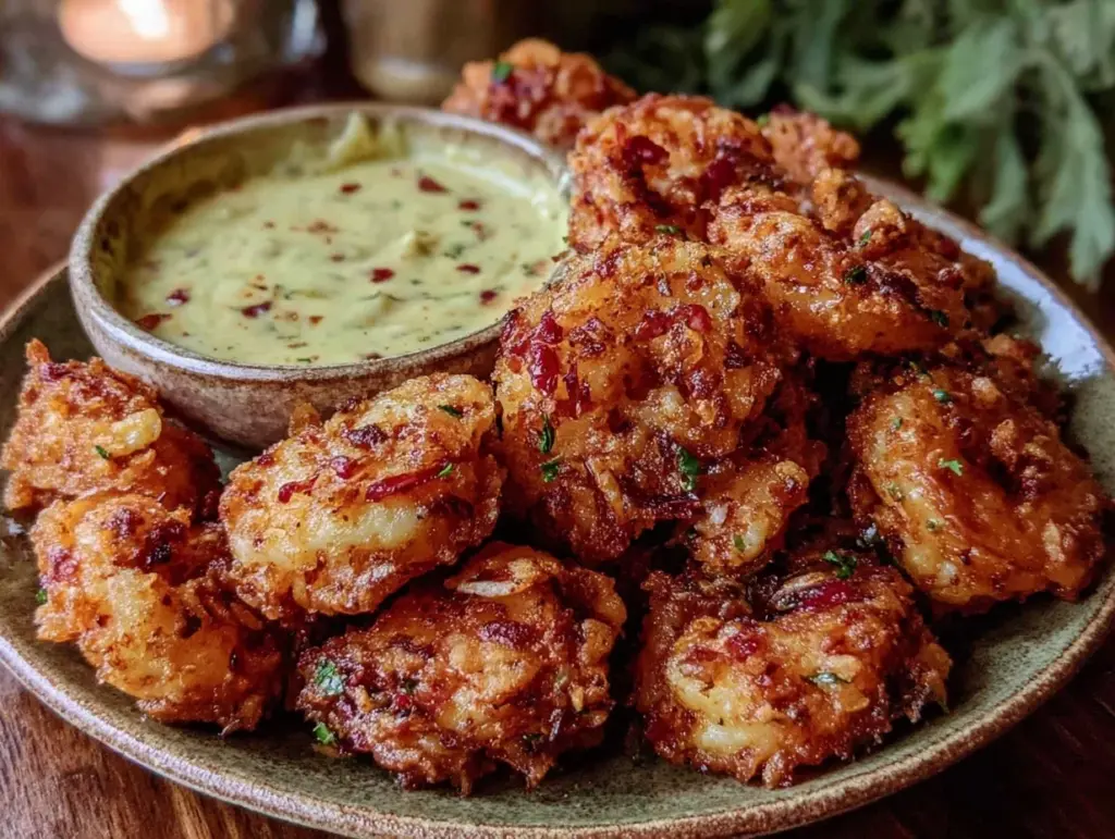 crispy cajun popcorn shrimp - featured image