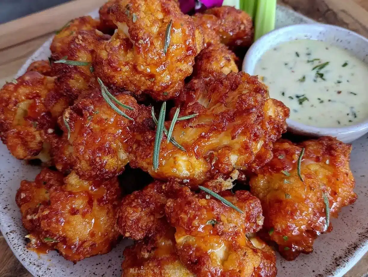 crispy cauliflower buffalo wings preparation steps
