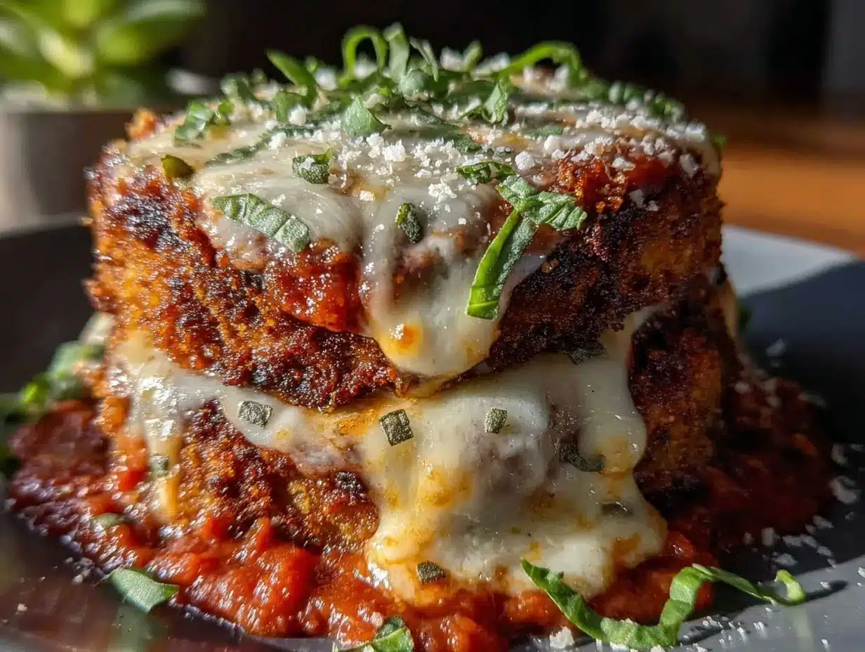 crispy eggplant parmesan bake preparation steps