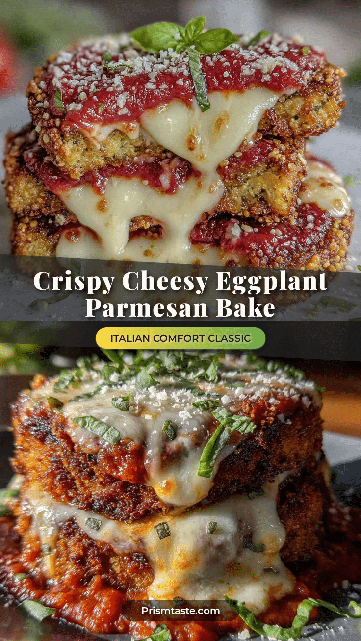 crispy eggplant parmesan bake recipe