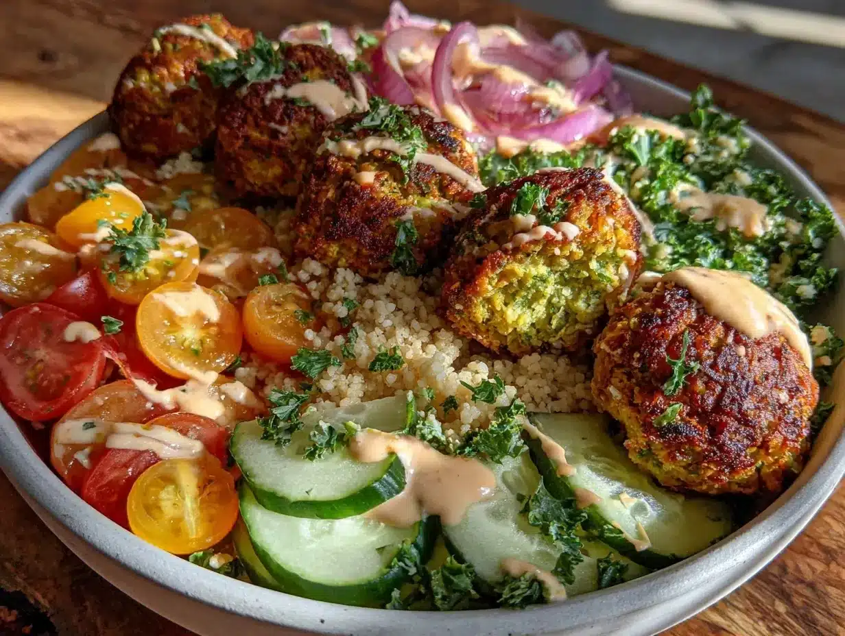 crispy falafel bowl preparation steps