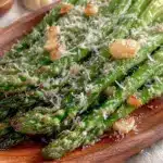 crispy garlic parmesan roasted asparagus - featured image