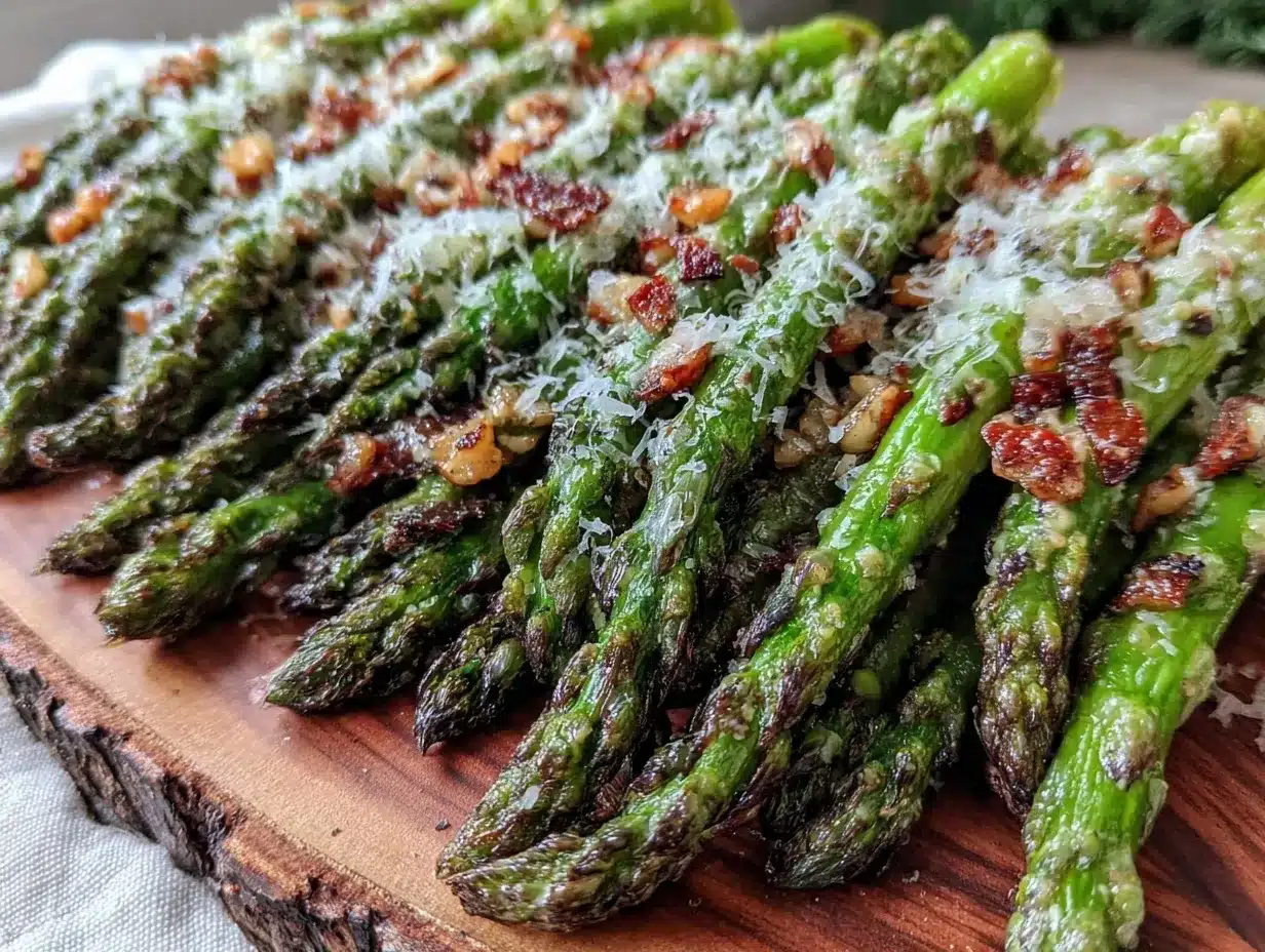 crispy garlic parmesan roasted asparagus preparation steps
