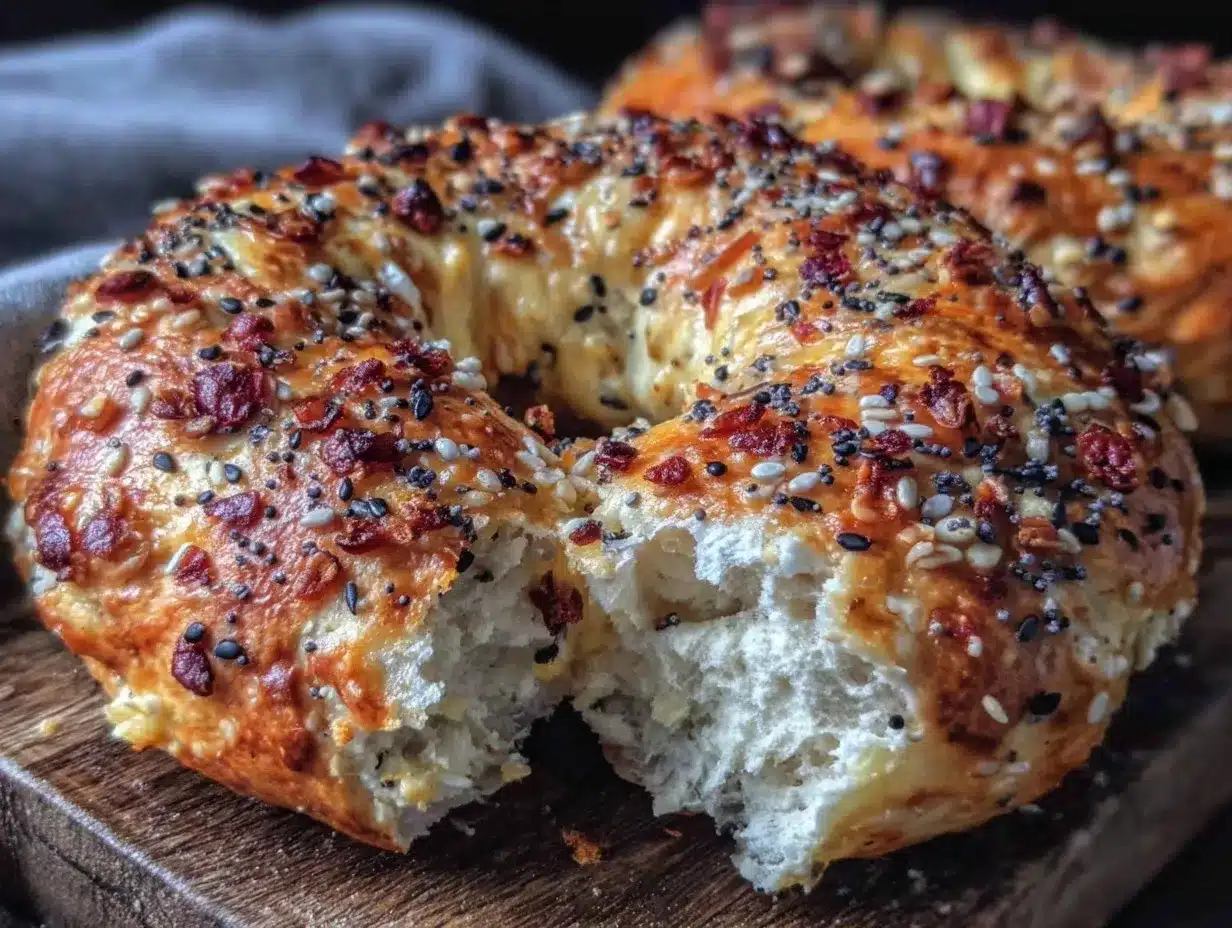crispy homemade everything bagels preparation steps