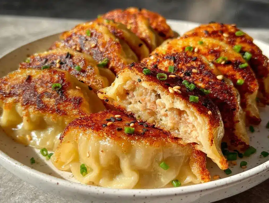 crispy Japanese gyoza potstickers - featured image