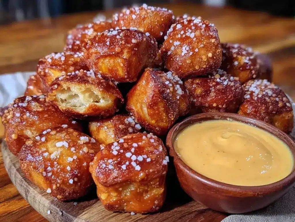crispy pretzel bites - featured image