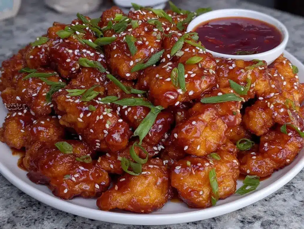 crispy sesame chicken - featured image