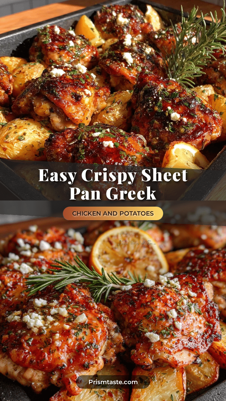 Crispy Sheet Pan Greek Chicken and Potatoes recipe