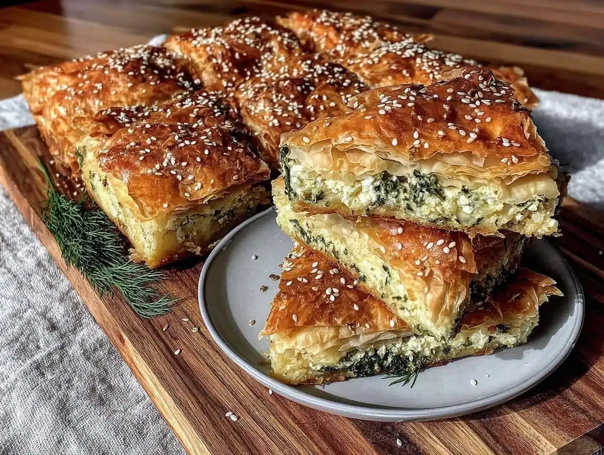 crispy spanakopita preparation steps
