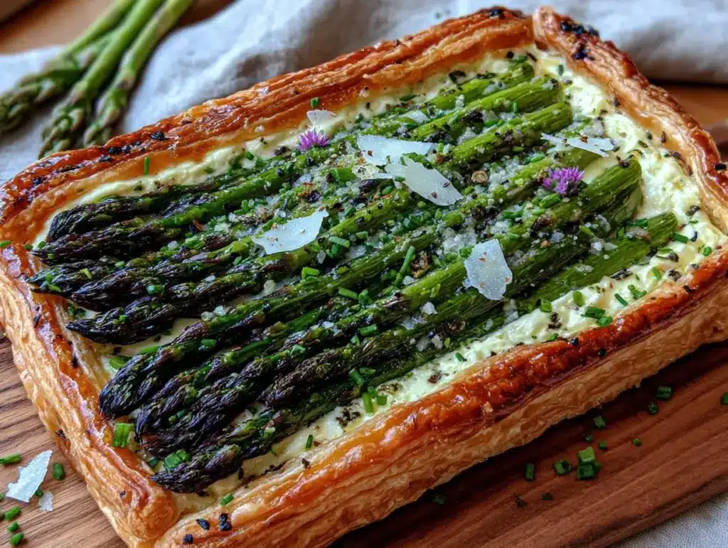 Crispy Spring Asparagus Tart - featured image