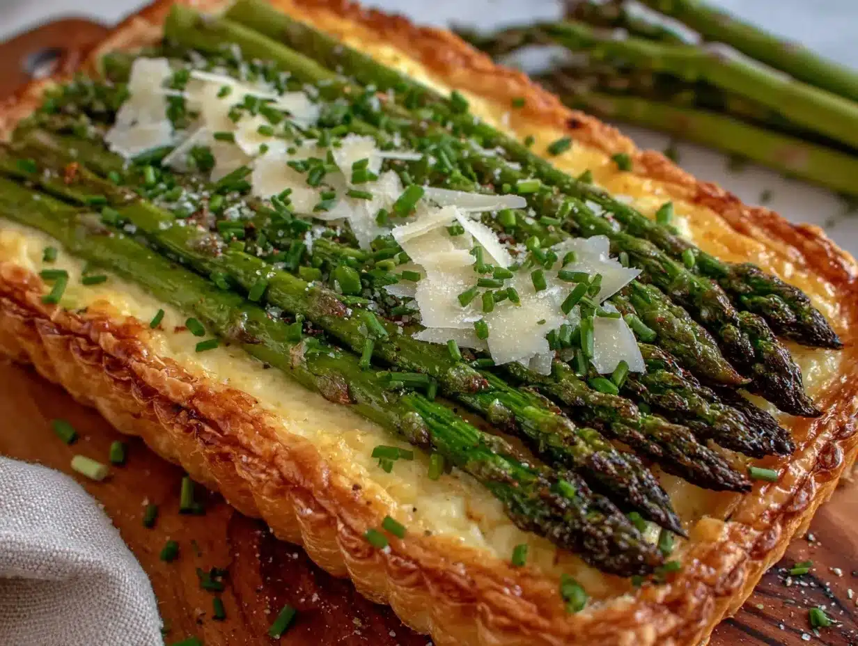 Crispy Spring Asparagus Tart preparation steps