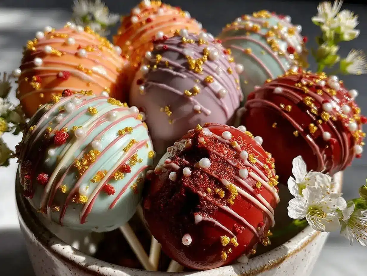 Easter egg cake pops preparation steps