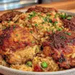 easy creamy one-pot ip chicken and rice - featured image