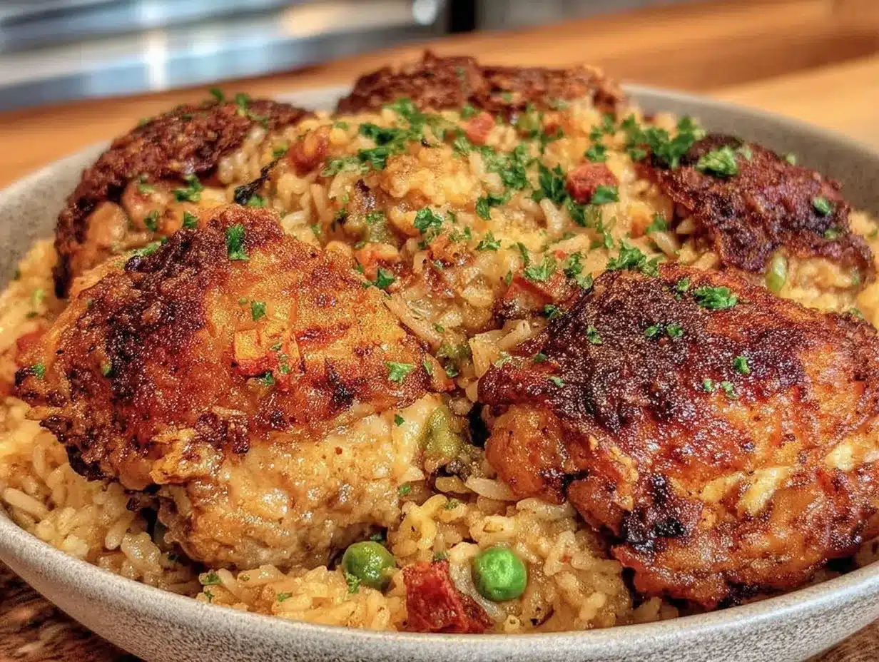 easy creamy one-pot ip chicken and rice preparation steps