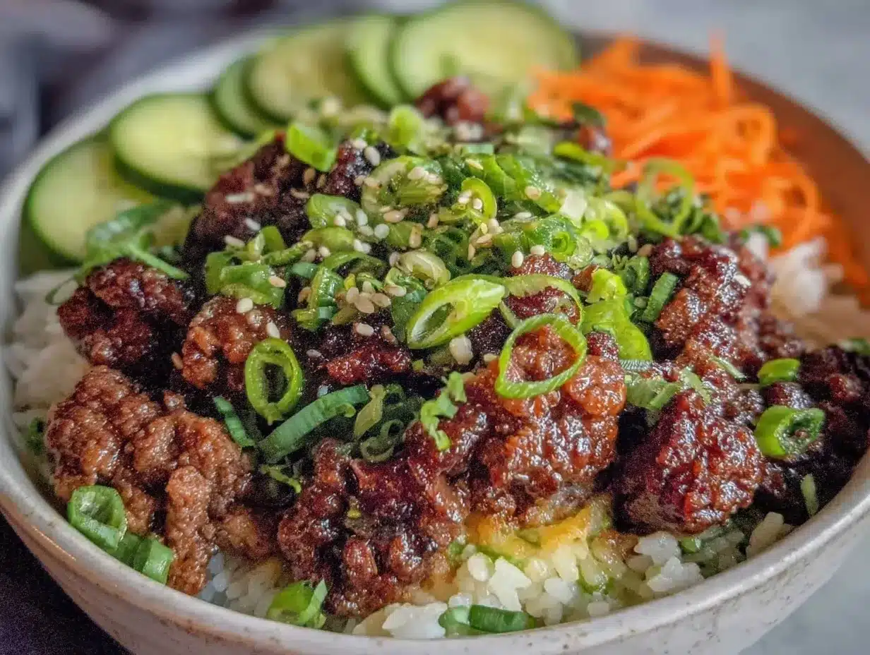 easy savory korean beef bowl preparation steps