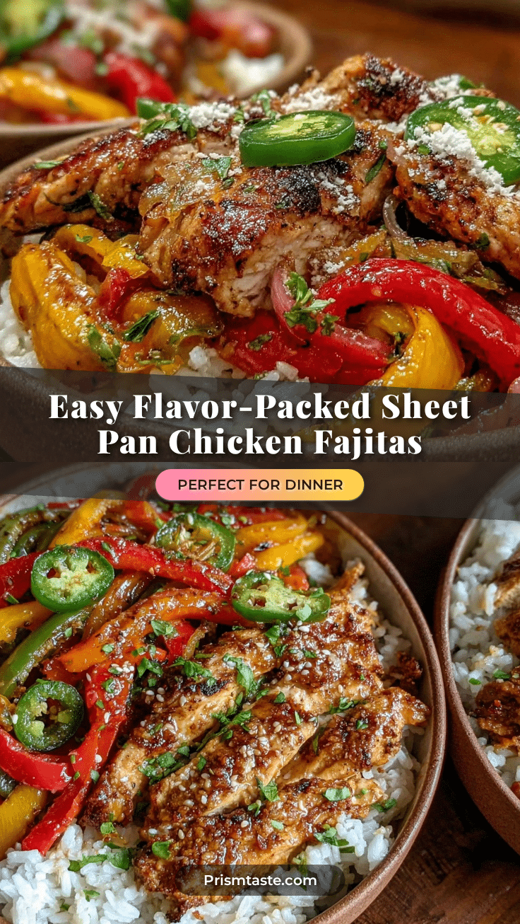 easy sheet pan chicken fajita bowls recipe