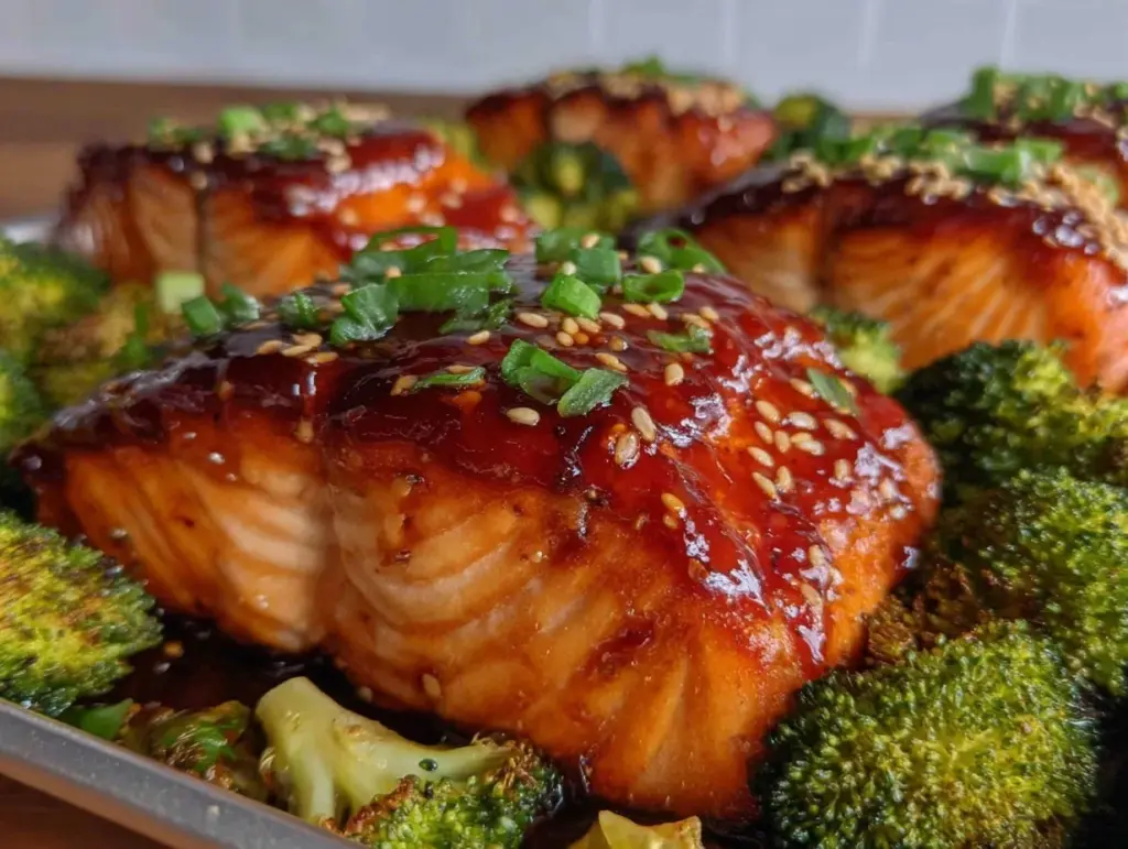 easy sheet pan teriyaki salmon - featured image