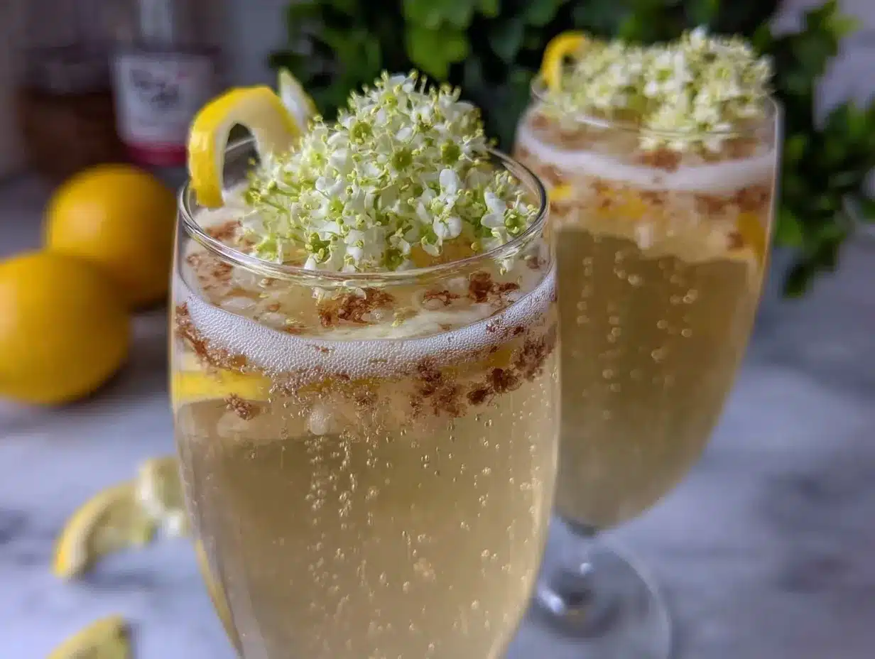 elderflower prosecco cocktail preparation steps