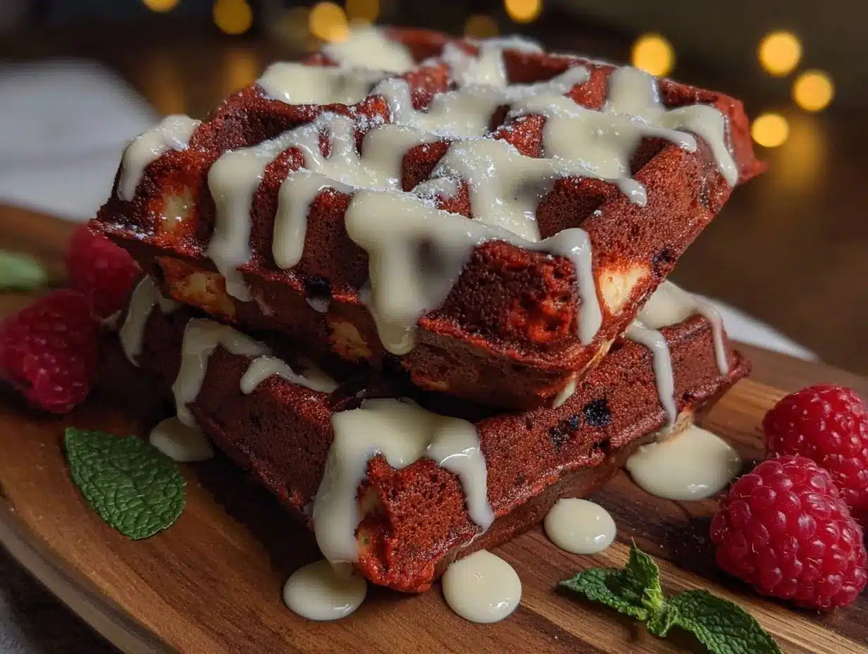 Fluffy Red Velvet Waffles preparation steps
