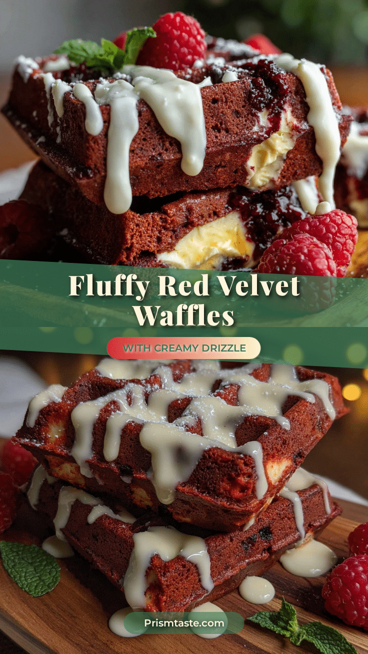 Fluffy Red Velvet Waffles recipe