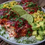 fresh cilantro lime chicken bowls - featured image